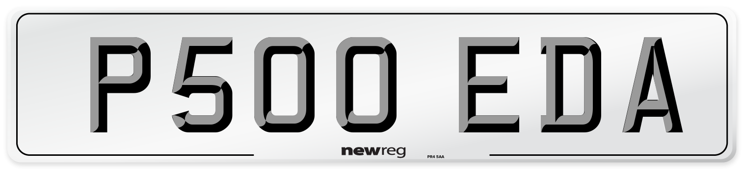 P500 EDA Number Plate from New Reg